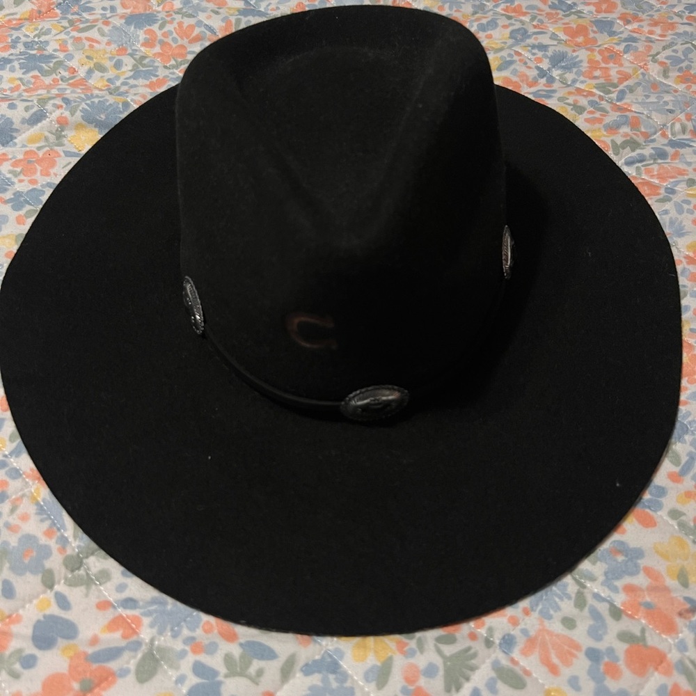 Black Charlie horse traveler cowboy hat, women's size medium - Picture 4 of 5